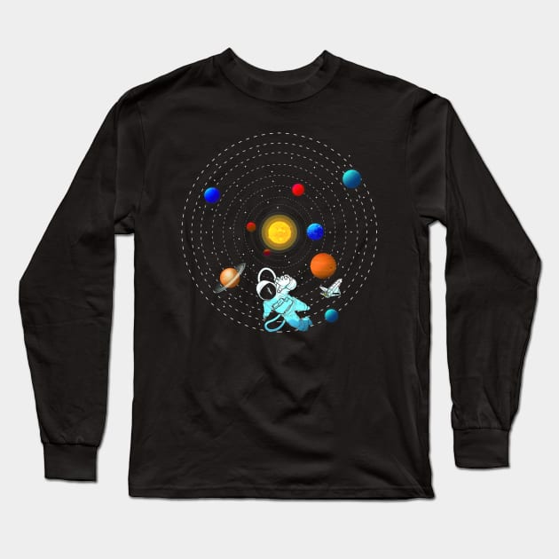 Space Travel Astronaut Long Sleeve T-Shirt by ThomaneJohnson